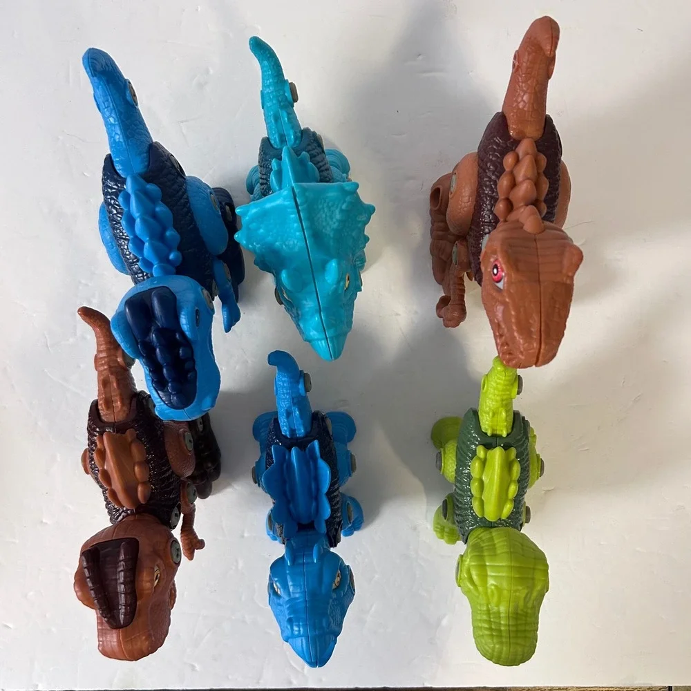 Take Apart Dinosaur Toys for Kids STEM Learning Building Set of 6 T-Rex Multi